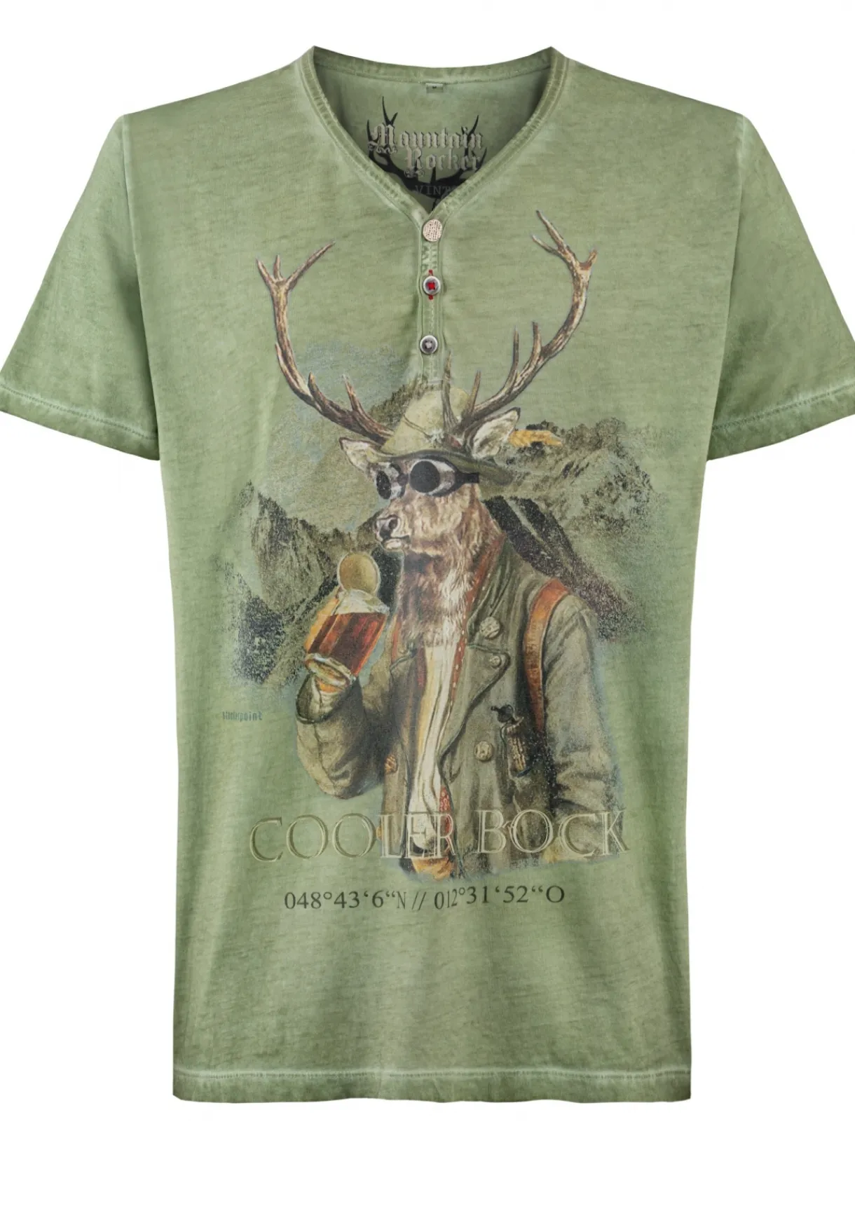 Fashion Shirt Cooler Bock Herren Trachtenshirts